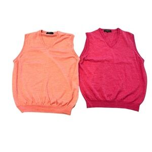 Bobby Jones Collection Merino Wool Sweater Vests TWO Size Large